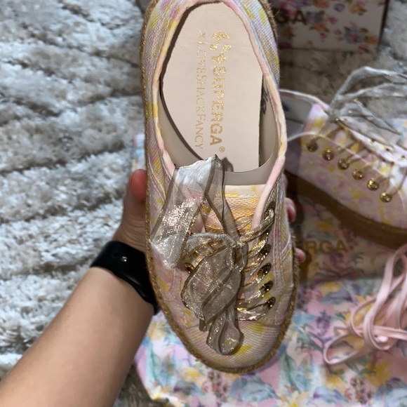 Superga x LoveShackFancy size 6 USA 36 Euro Perky Peach Platform - Picture 5 of 5